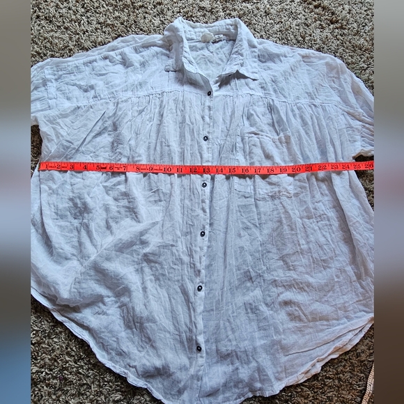 Love like summer Indian lightweight cotton button down shirt size M-L - Picture 7 of 7